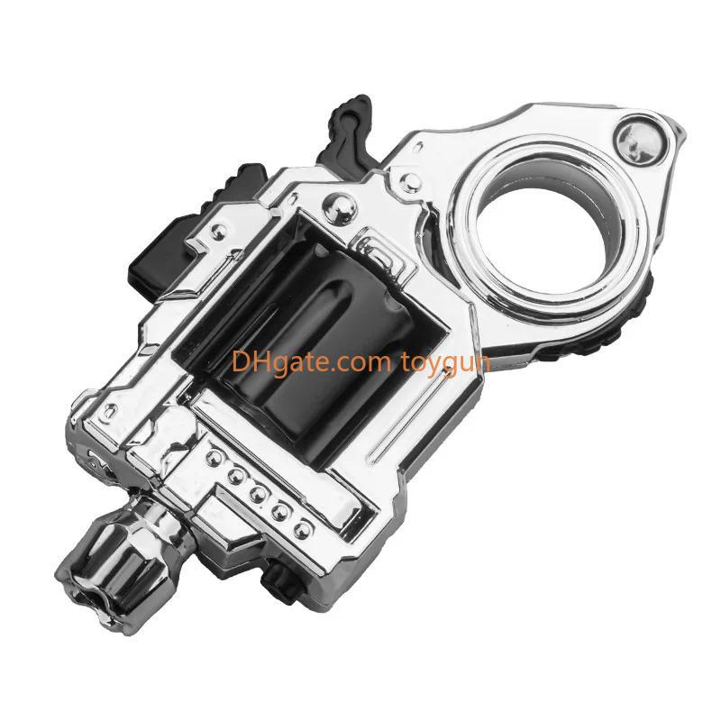 One Hand Spin Shoot Alloy Revolver EDC Metal Fidget Toy with 20 Plastic Bullets Stress Relief Mini Gun Gift for Adults Teens