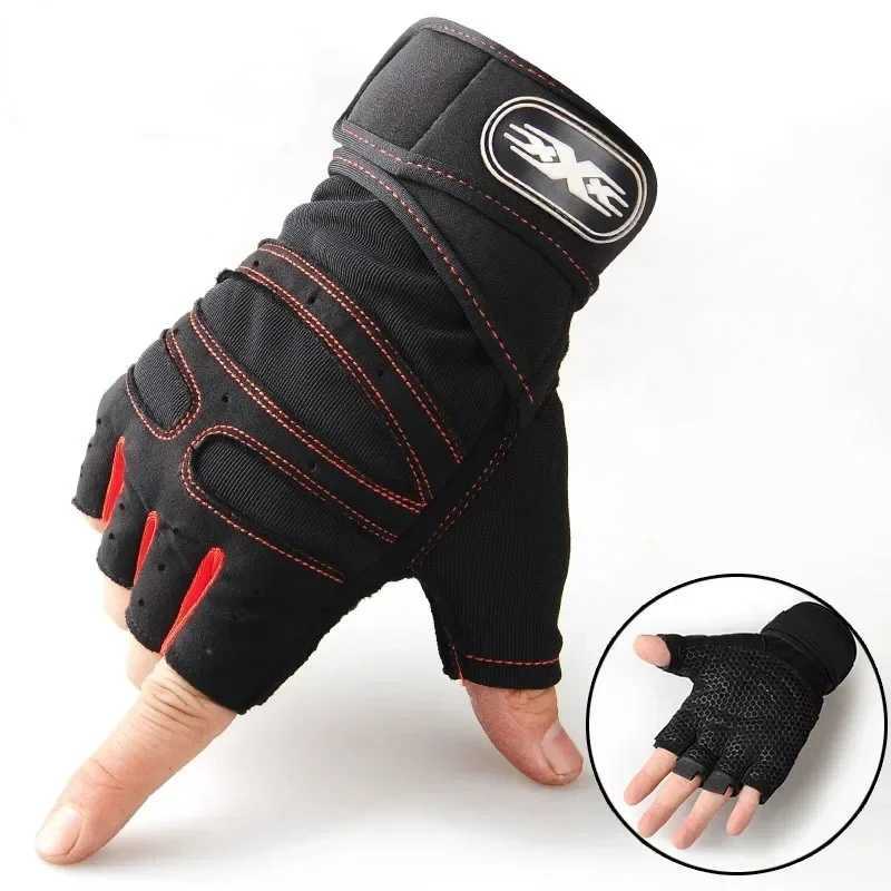 Outdoor Sport Gloves for Men Women Wrist Guard Fitness Gym Cycling Hiking Boxing Exercise Training Workout Long Wrist Fingerless J250922