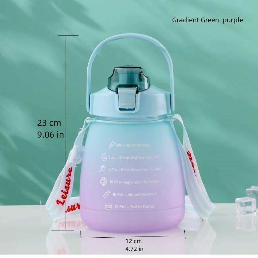 1 pc Cup Sports Kettle Straw Cup Matte Pot Cup J250923