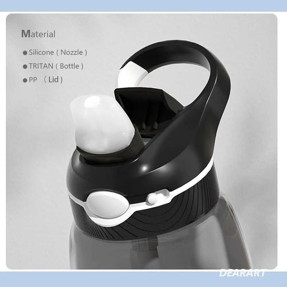 750ml Portable Sports Water Bottle With Straw For Camping Hiking Outdoor Plastic Transparent BPA Free Bottle For Men Drinkware J250923