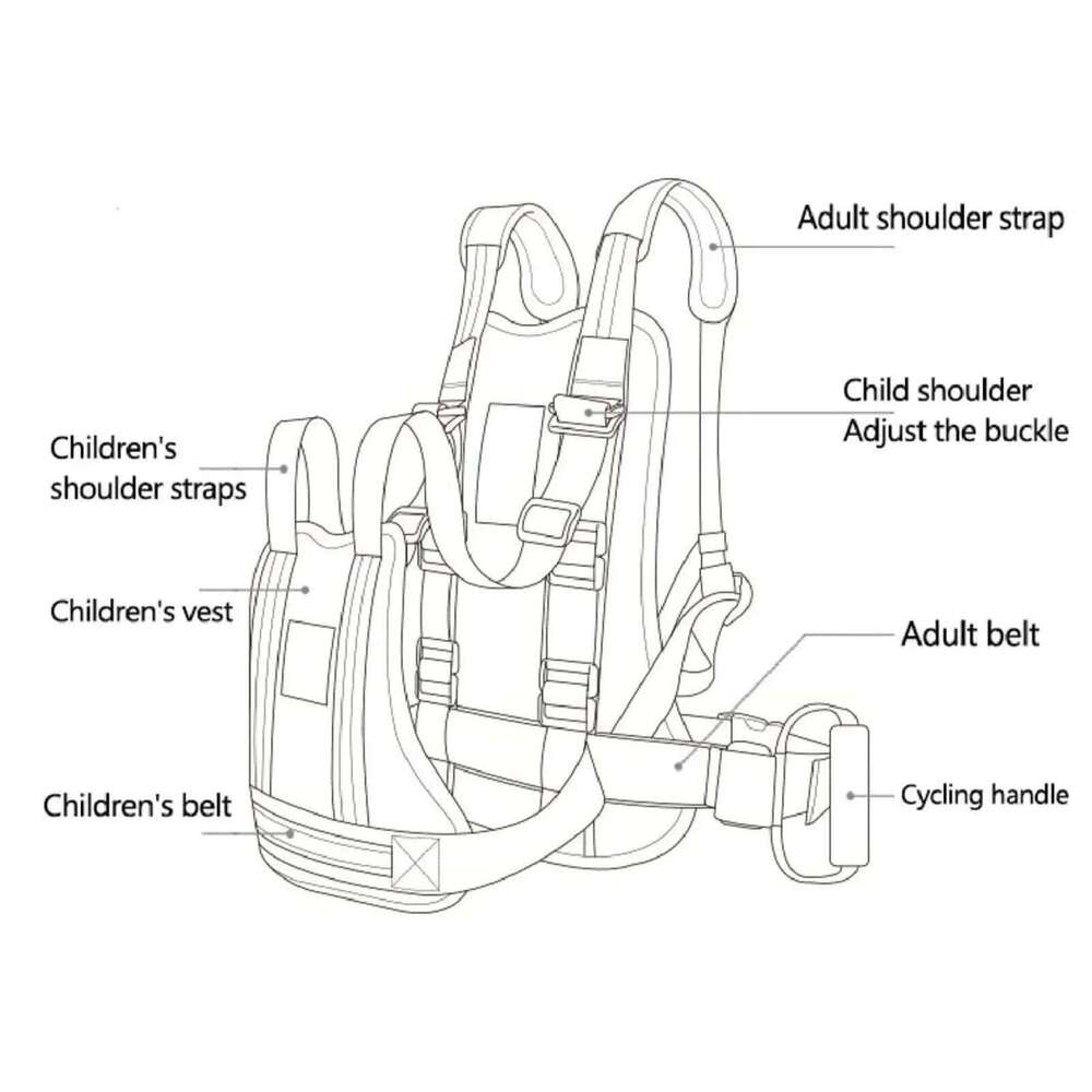 Kids Adjustable Children Harness Anti-Drop Baby Riding Seat For Motorcycle Bike Safety Belt