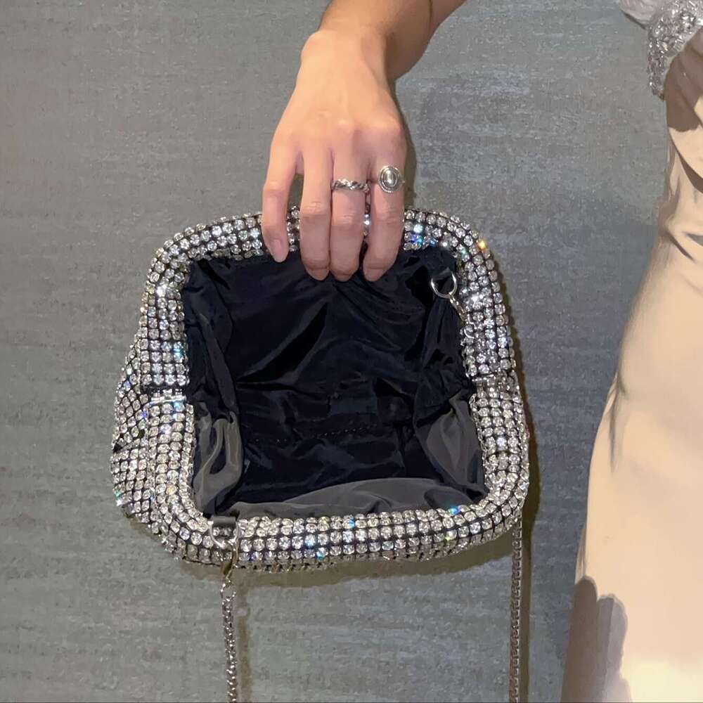 Designer Clutch Bag with Rhinestone & Acrylic - Crossbody Bag for Women, Ideal for Parties, Weddings, Formal Events