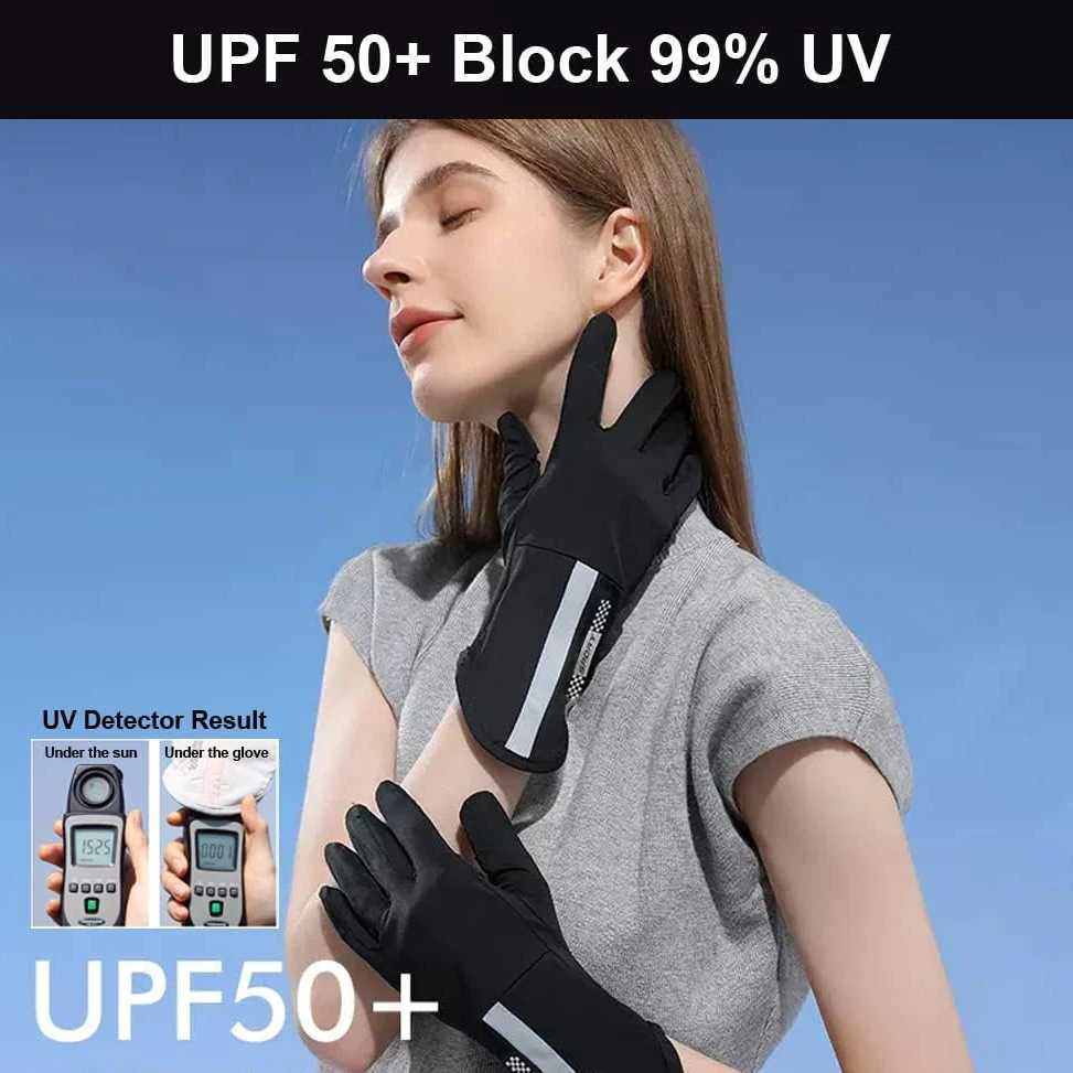 1 Pair Breathable Lightweight Sun Protection GlovesUltraThin NonSlip UV ShieldBreathable Stylish for OutdoorElastic Fit J250922