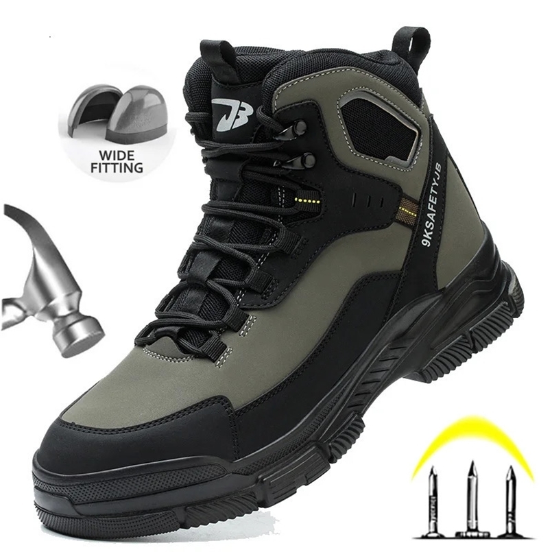 Waterproof Men Boots Safety Shoes Puncture-Proof Construction Work Boots Safety Steel Toe Shoes Indestructible Protective Boots 240924