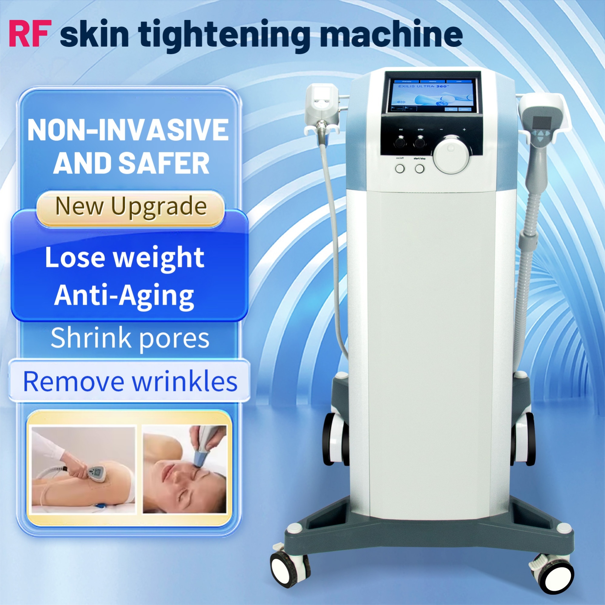 Ultra 360 Skin Rejuvenation Machine Face Lift Skin Rejuvenation Weight Loss Wrinkle Remover RF Skin Tightening Device