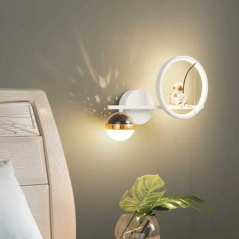 Creative astronaut wall lamp for kids room a modern decorative light for bedroom bedside and background wall C251124