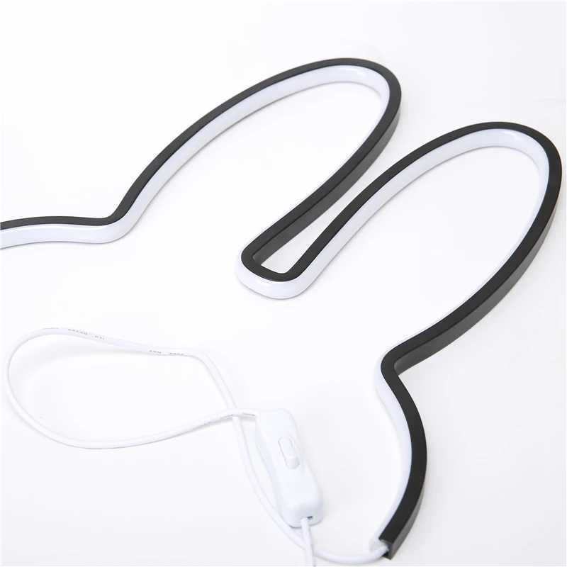 Rabbit Led Night Light Modern USB Desk Lamp for Childrens Kid Room Light Christmas Gift 5W Cute Night Lamp Home Deco Luminaire C251124