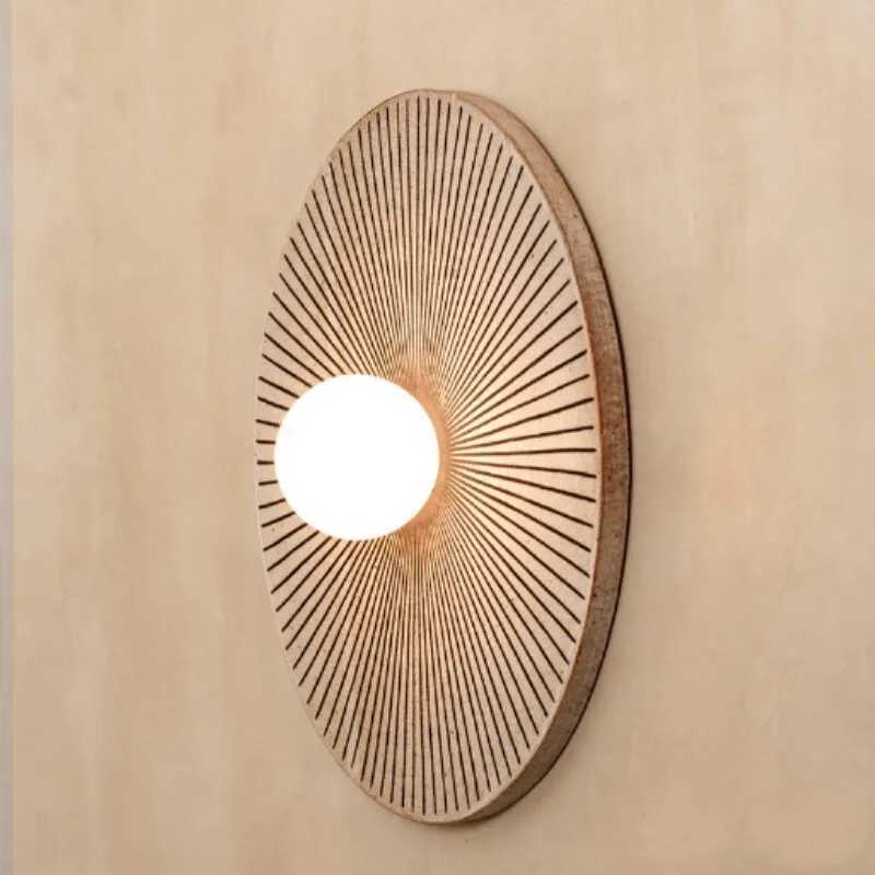 WabiSabi Wall Lamp Japanese Retro FanShaped Lamp for Living Room Bedroom Homestay Decor C251124