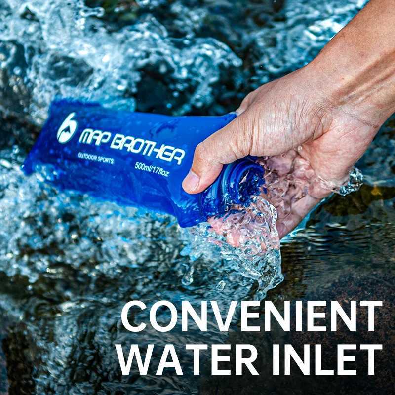 Outdoor Collapsible Soft Water Bottle 250ml 500ml for Running Hiking Cycling and Rock Climbing Drinking Sports J250923