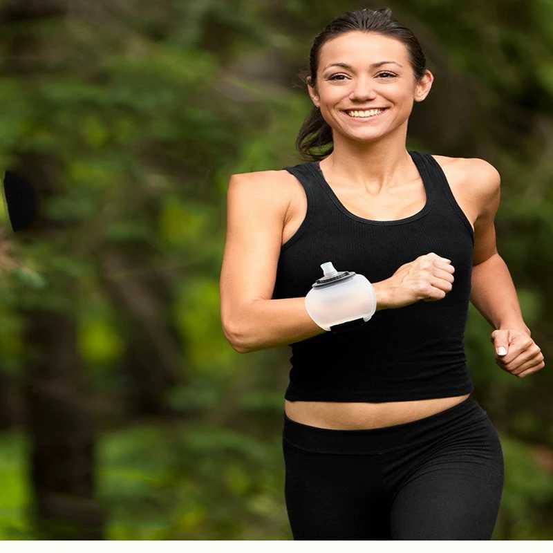 Wrist Sports Water Bottle Foodgrade Silicone Water Cup Creative and Portable for Outdoor Cycling Running and Mountain Climbing J250923