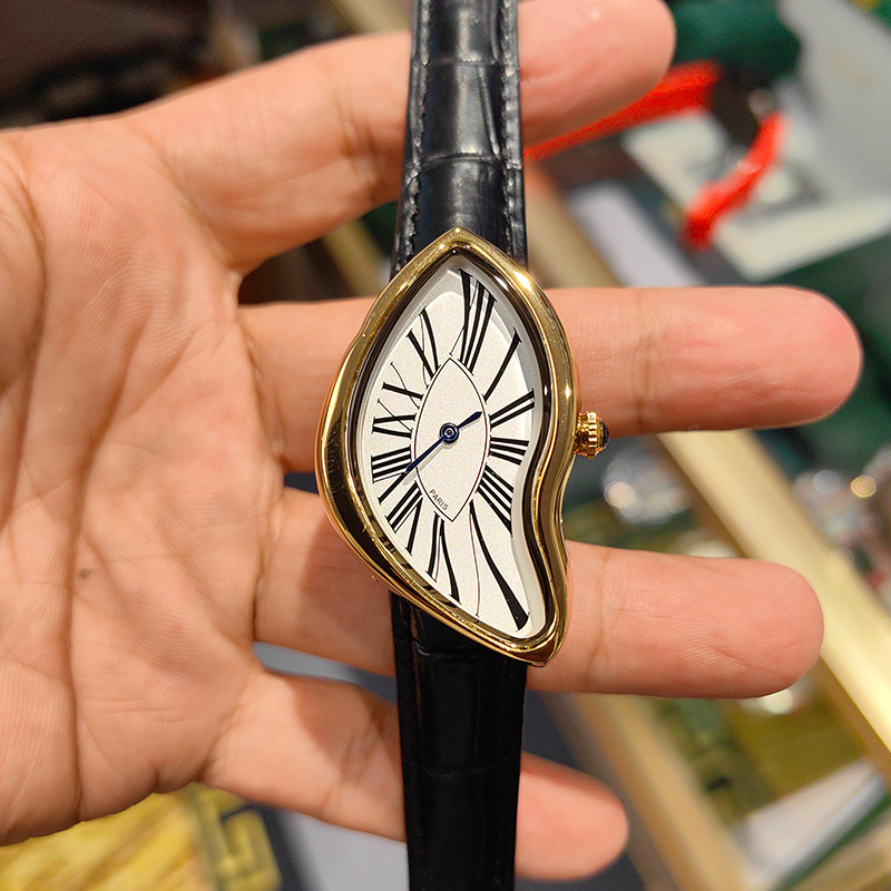 Alien watch men's retro melt twist y2k niche art high sense ins trend men's watch christmas gift