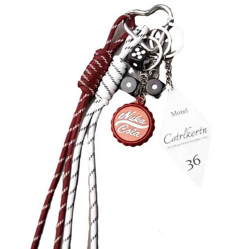 New Cool Wind Braided Rope Trendy Creative Bag Pendant Creative Bag Accessories Car Keychain Fashion Bag Parts Accessories D250923