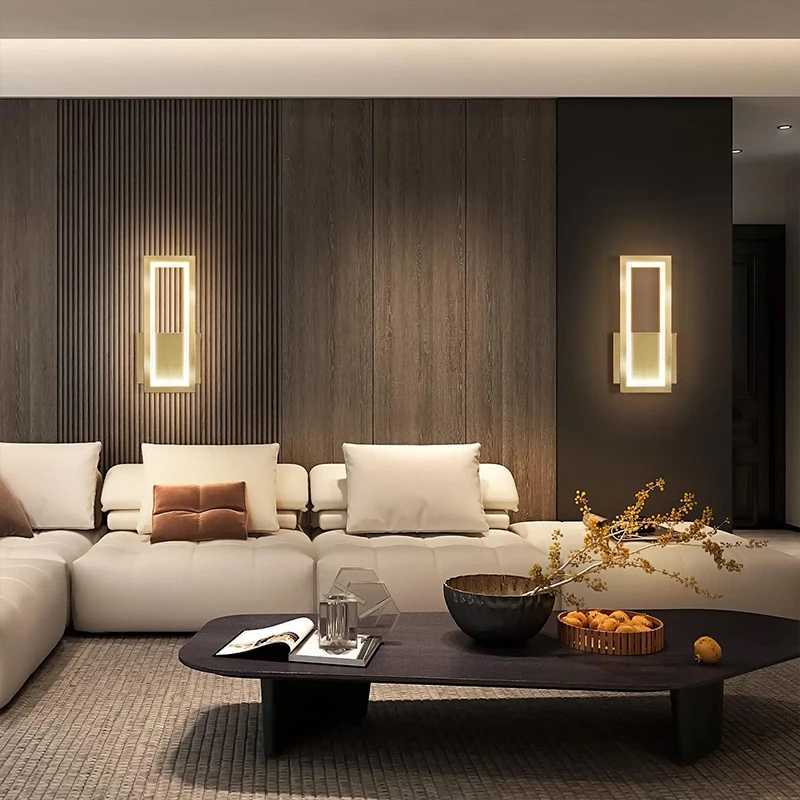 2PCS Modern Creative Wall Light LED Simple 3 Color Dimmable Indoor Wall Lamp Bedroom Bedside Staircase Home Decoration Lighting C251124