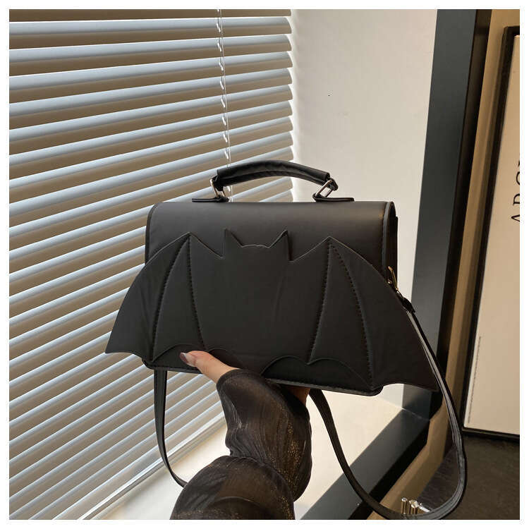 Handheld for Women New Halloween Single Shoulder Personality Bat Quirky Trendy Crossbody Small Square Bag