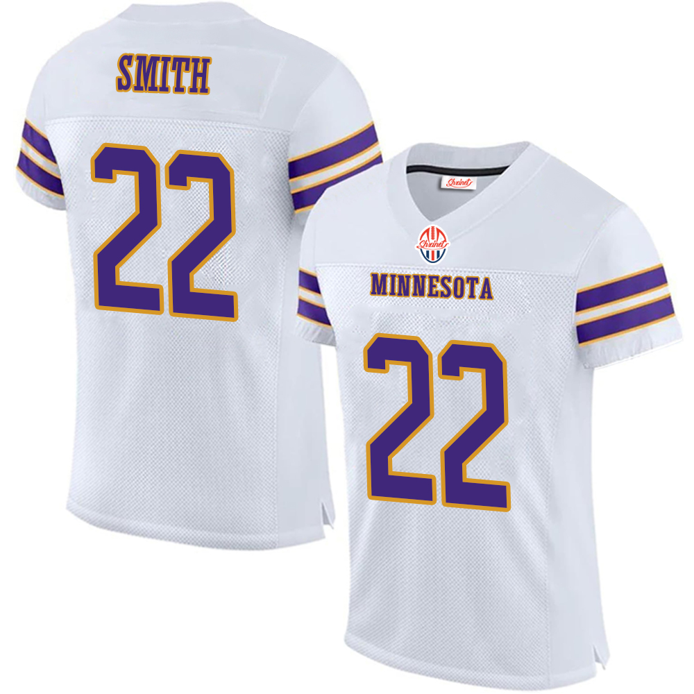 Personalized Custom Football Jersey Jefferson McCarthy Moss Darnold Addison Hockenson Smith Men Women Youth Embroidered Letter Number Design Polyester