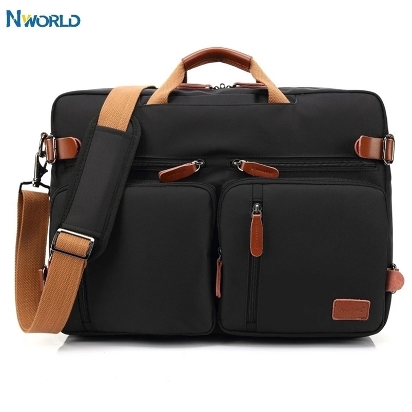 Handbag Business Briefcase Rucksack Convertible Backpack Laptop Bag 15.6 17.3 Inch Notebook Bag Shoulder Messenger Laptop Case 240528