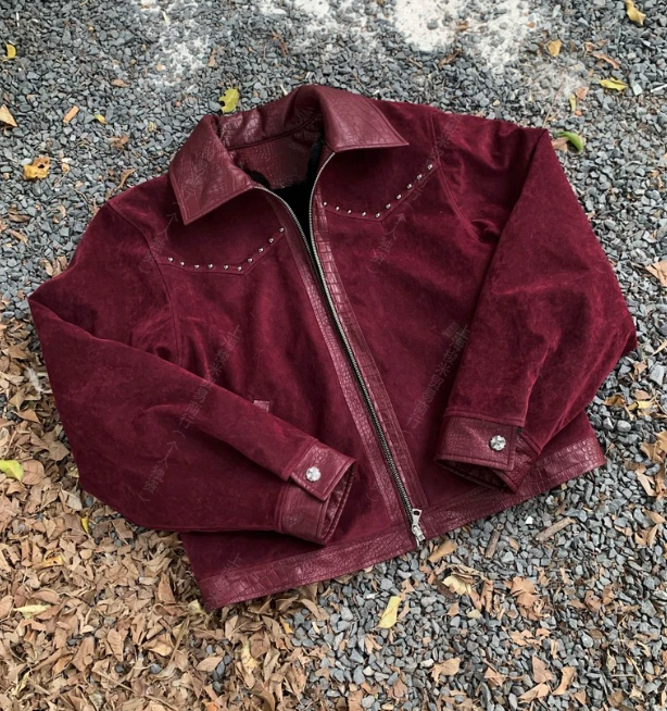 FEWQ High Street Mens Coats Turn-down Collar PU Leather Patchwork Metal Rivets Zipper Solid Color Casual Male Jackets 24K3450 250806