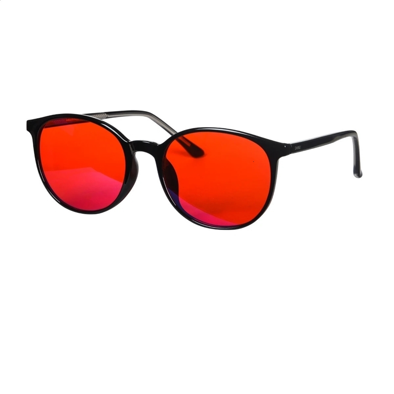 red glasses red blue light glasses for better sleep blue light blocking glasses orange lenses Tr90 women eyeglasses SH 250115