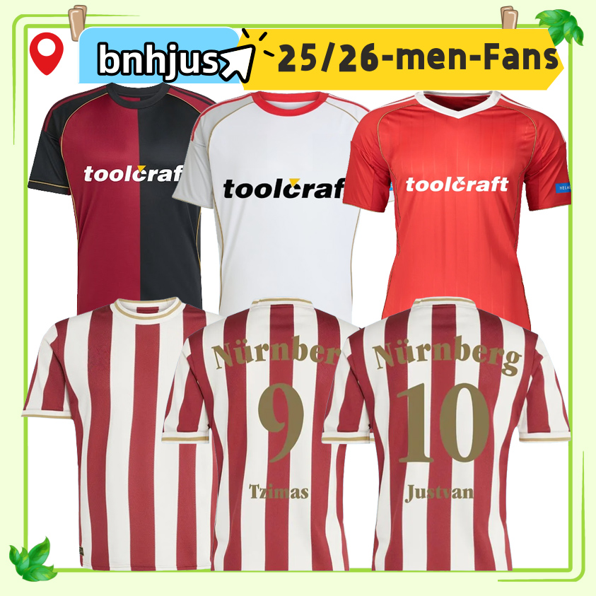2025 26 125th anniversary Nuremberg FC TZIMAS Soccer Jerseys 25 2026 EMRELI GOLLER ANTISTE JUSTVAN CASTROP Men Uniforms kids kits socks full sets Football Shirts