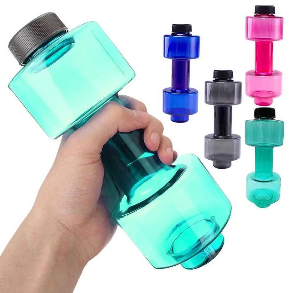 550ml Dumbbell Shaped Sport Water Bottle Kettle PET Outdoor Unbreakable Fitness Cycling Gym Leakproof Water Cup J250923