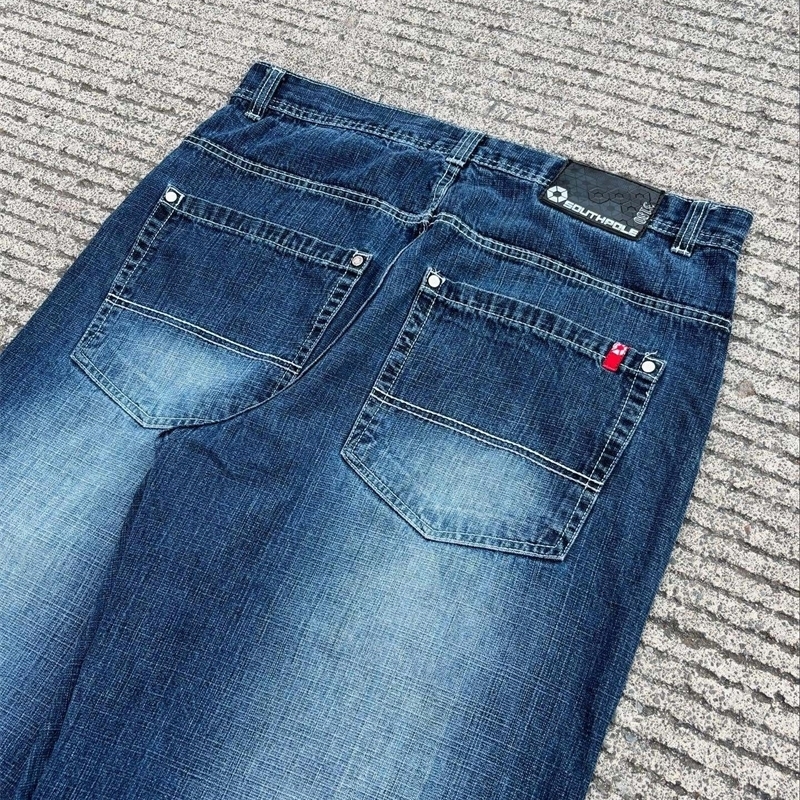 American Trend Retro Hiphop y Pattern Baggy Jeans For Men And Women Y2K Harajuku Gothic Wide Pants Streetwear 250923