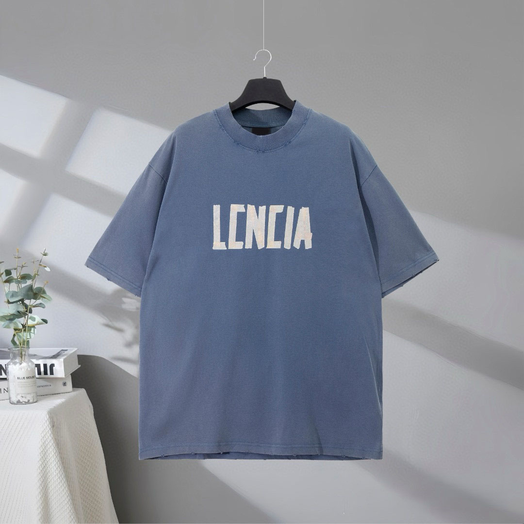 Men's Plus Tees & Polos t-shirts Custom woven and dyed fabric with comfortable and soft texture. Embroidered graffiti letter on the chest, loose fi cyy9642