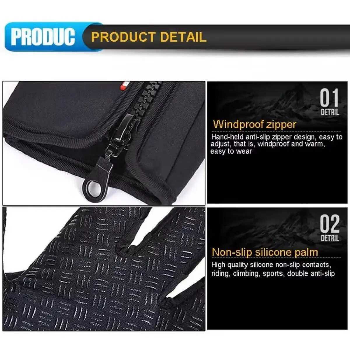 Touchscreen Warm Gloves Outdoor Cycling Driving Motorcycle Waterproof Cold Gloves Windproof NonSlip Womens Men Winter Ski Glove J250922