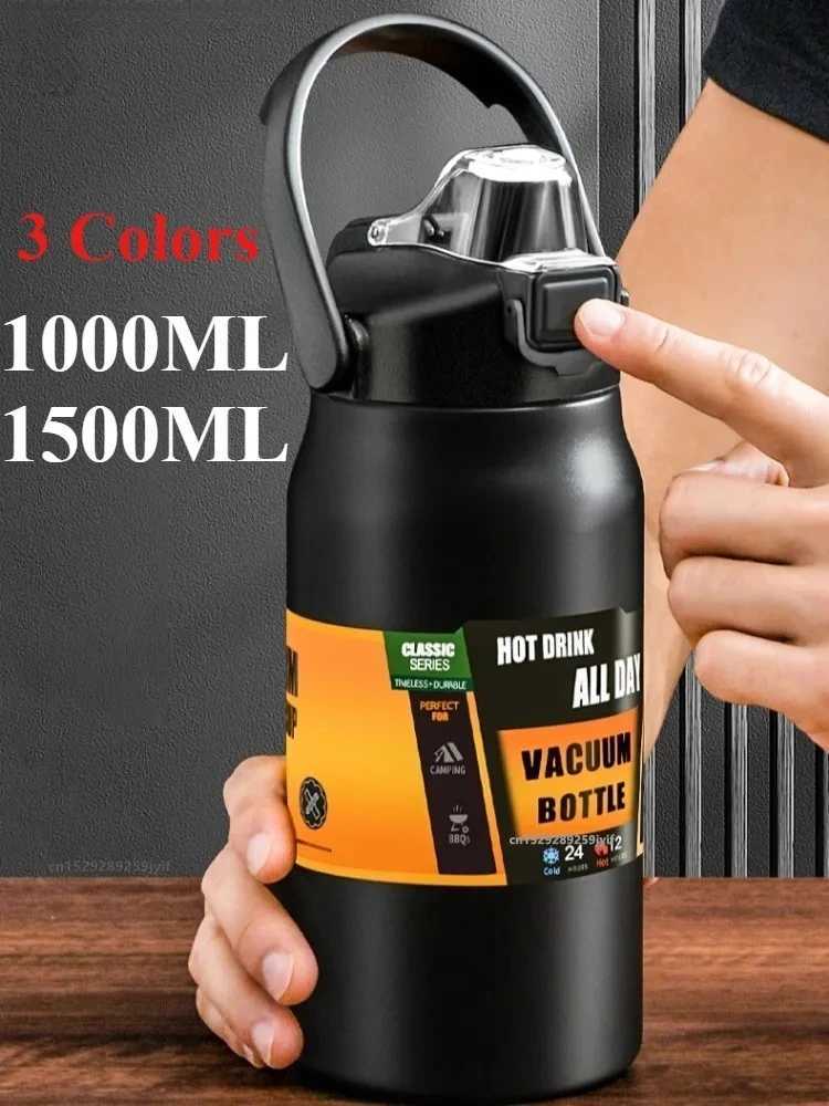 Outdoor Thermos Portable 304 Stainless Steel Thermal Mug Tumbler Vacuum Flasks Cold and Hot Sports Water Bottle with Straw J250923