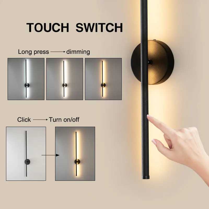 Lamp Body Touch Switch Dimmable LED Wall Lamps for Corridor Aisle Interior Energy Efficient Wall Lights Wall Sconce for Bedroom C251124