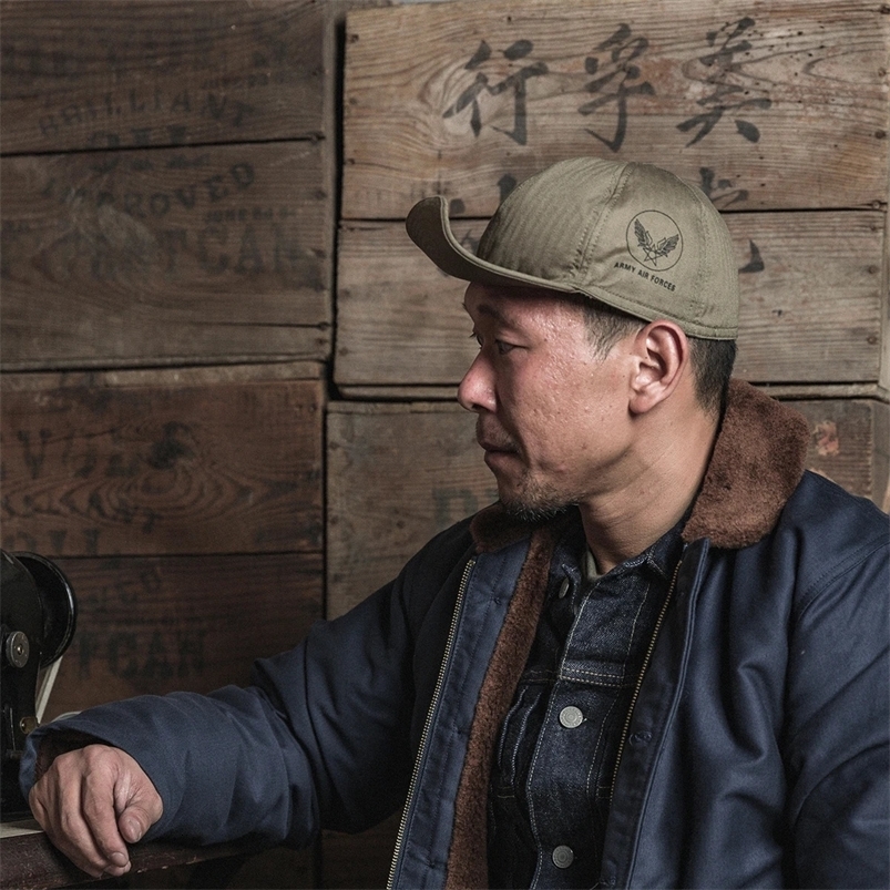 Bronson WWII USAAF A-3 Mechanics Cap Vintage Style Baseball Hat For Men Amekaji 240528