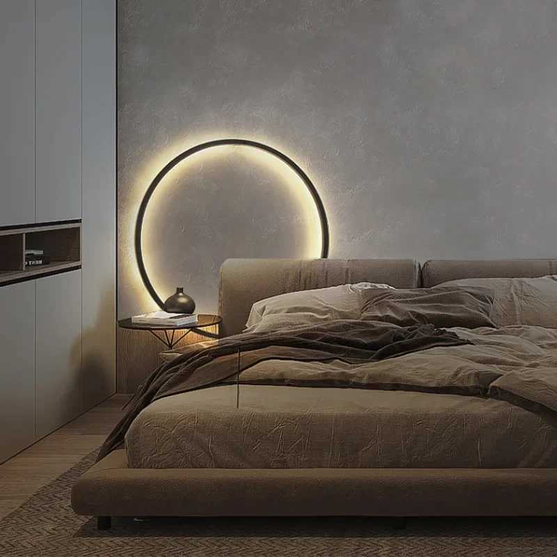 Modern round LED wall light with USB Plug art deco wall lights designer up down lights for Indoor Bedroom bedside wall lights C251124