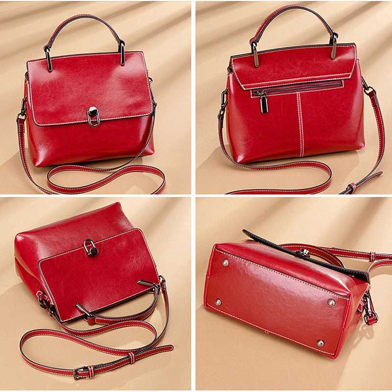 Hifashion Cowhide Genuine Leather Tote Handbags For Women 2025 Luxury Designer Cow Satchel Office Ladies Shoulder Crossbody Bags J251025