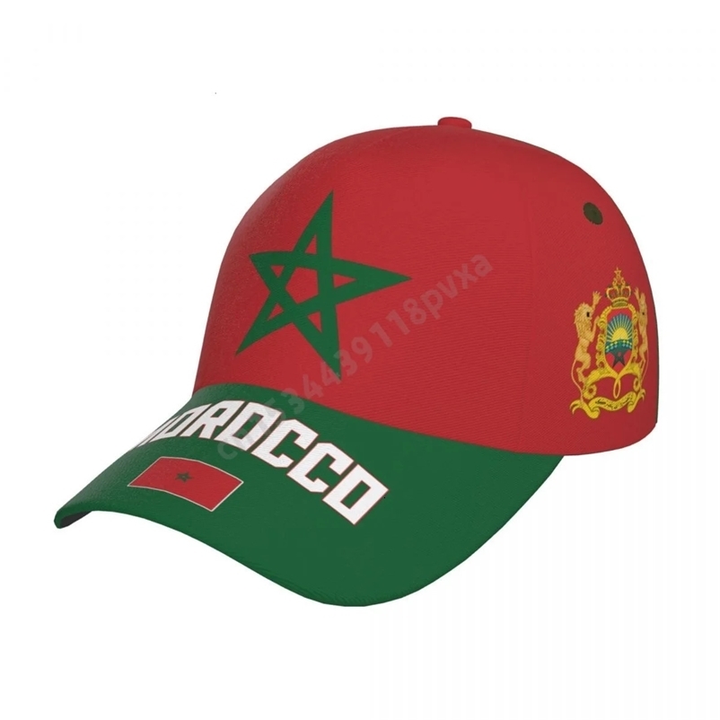 Unisex Morocco Flag Cool Moroccan Adult Baseball Cap Patriotic Hat for Baseball Soccer Fans Men Women 240625