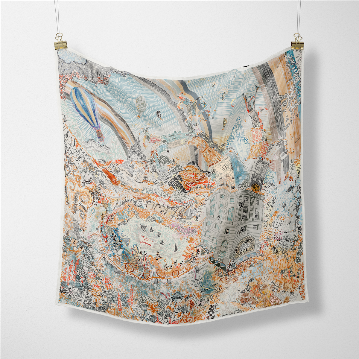 Classic Silk Square Scarf Artistic Design Headpiece Neck Accessory Adornment for Parties, Vacations, Everyday Wear, and Gifts