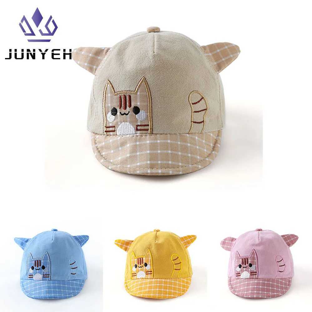 Baby Caps Children Cartoon Cat Pattern Soft Cotton Baseball Cap Cute Boys Grils Hats For Kids 636 Month Z251029