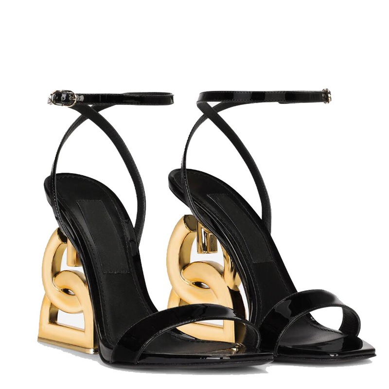 2026 Designer Dress Shoes High Heels Famous Brand Women Patent Leather Sandals Shoes Red Black White Party Wedding Lady Walking Shoe EU35-42