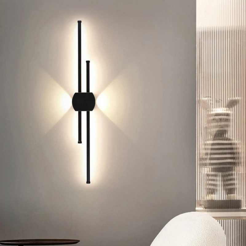 Modern Lines Wall Light Black Led Wall Lamp Bedroom Study Room Lights Fixtures Indoor Decoration LED Lighting for Wall C251124