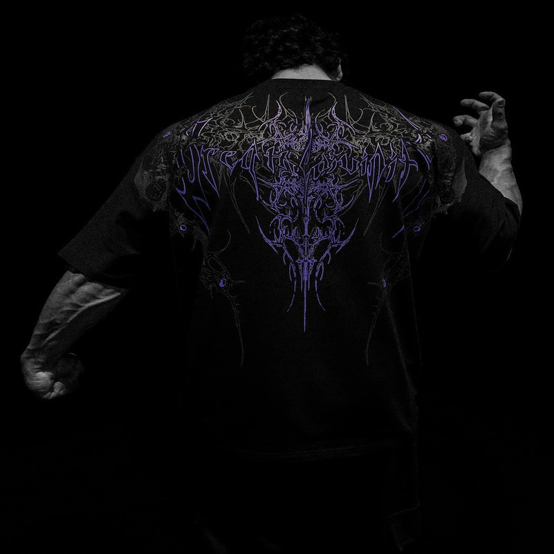 Breathedivinity Forgotten Soul Oversized T-shirt Y2k Gothic Fashion Gym Sports Short Sleeve Men Grunge Quick Dry Graphic Tops 250417