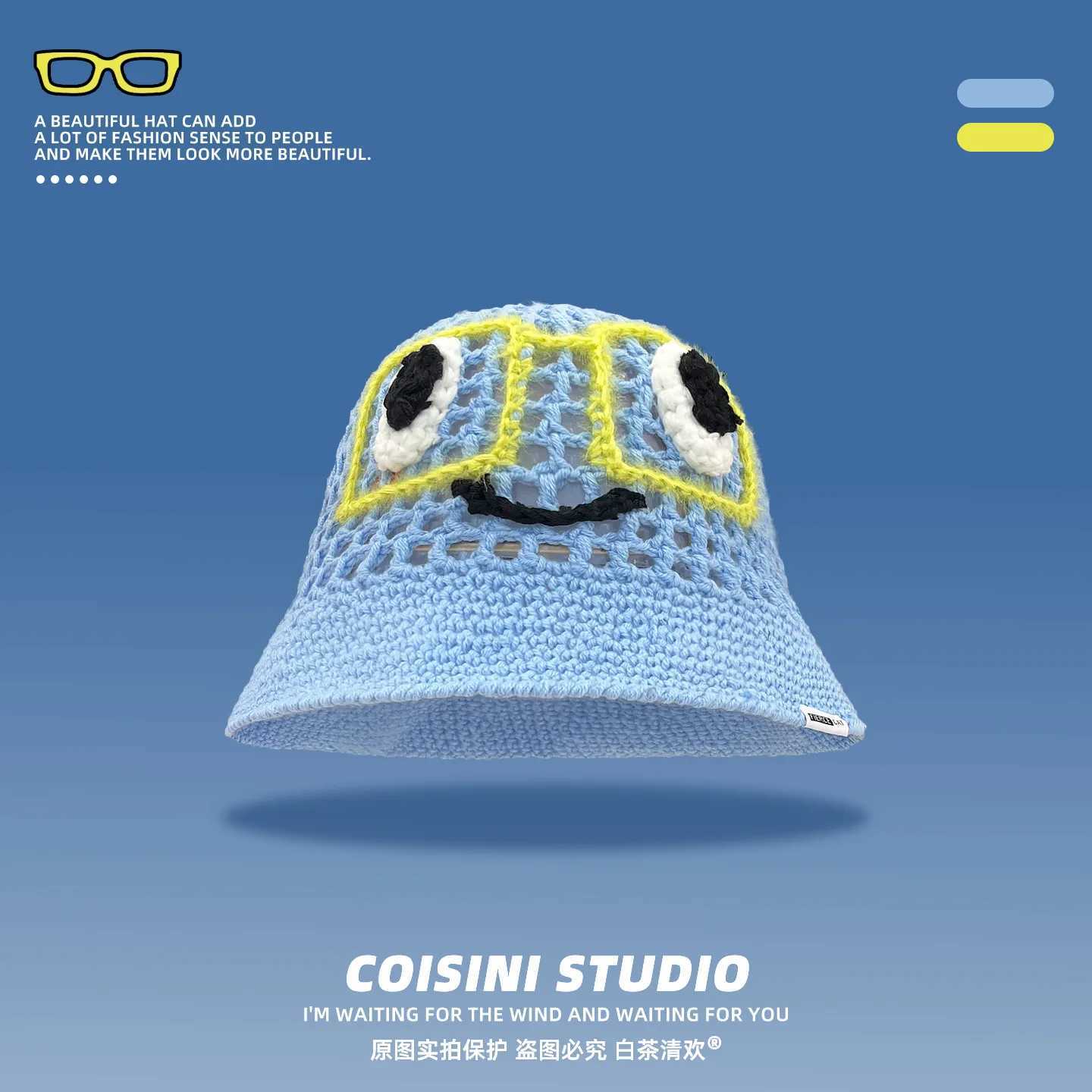 Cute Cherry Woolen Hat Hugger Toque Cap Stocking Head Watch Children Summer Women Girl crocheted Fisherman 8M68 Z251029