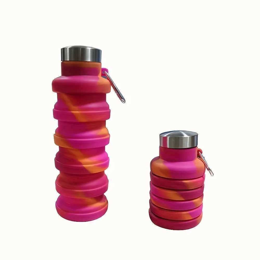 1pc Collapsible Silicone Water Bottle Reuseable BPA Free Foldable BottlesPortable Hiking Cup For Outdoor Mountaineering Tours J250923