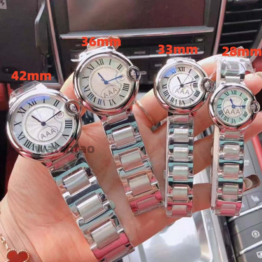 Designer watch, high-quality stainless steel quartz watch, elegant and noble, water-resistant sapphire glass, cowhide strap, couple's watch, birthday gift