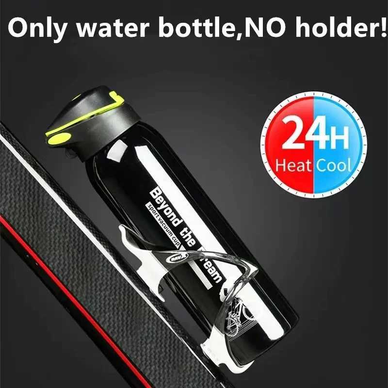 500ML Bicycle Water Bottle Vacuum Stainless Steel Cycling Water Bottle Double Walled Simple Thermo Mug Insulated With Straw J250923