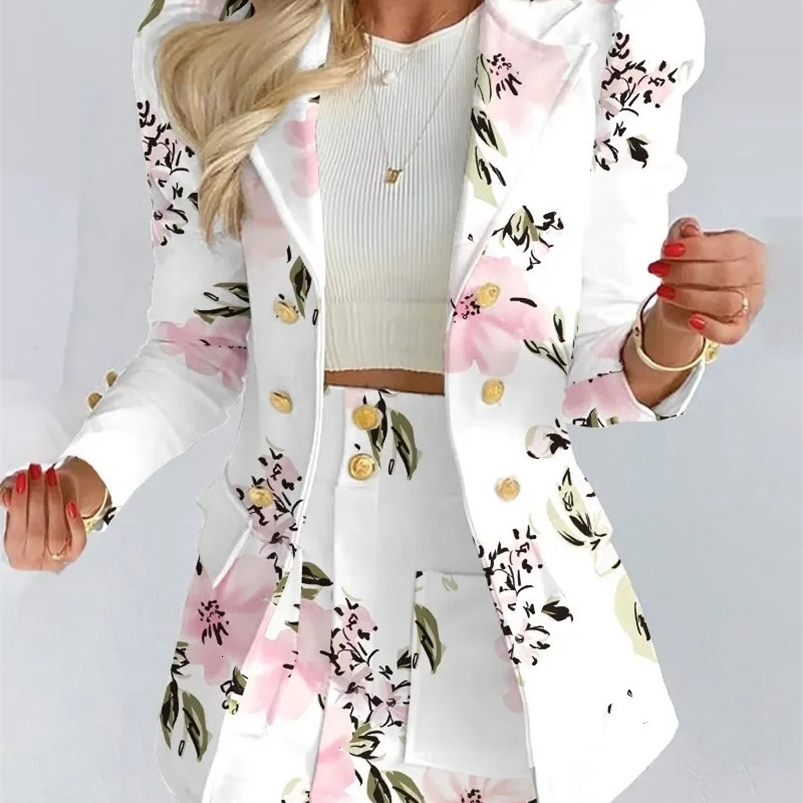 Spring Female Blazer Set Elegant Womens Suit Blazers Coat Sexy Bandage Skirt Suit Short Female Formal Office Ladies Clothing 240826