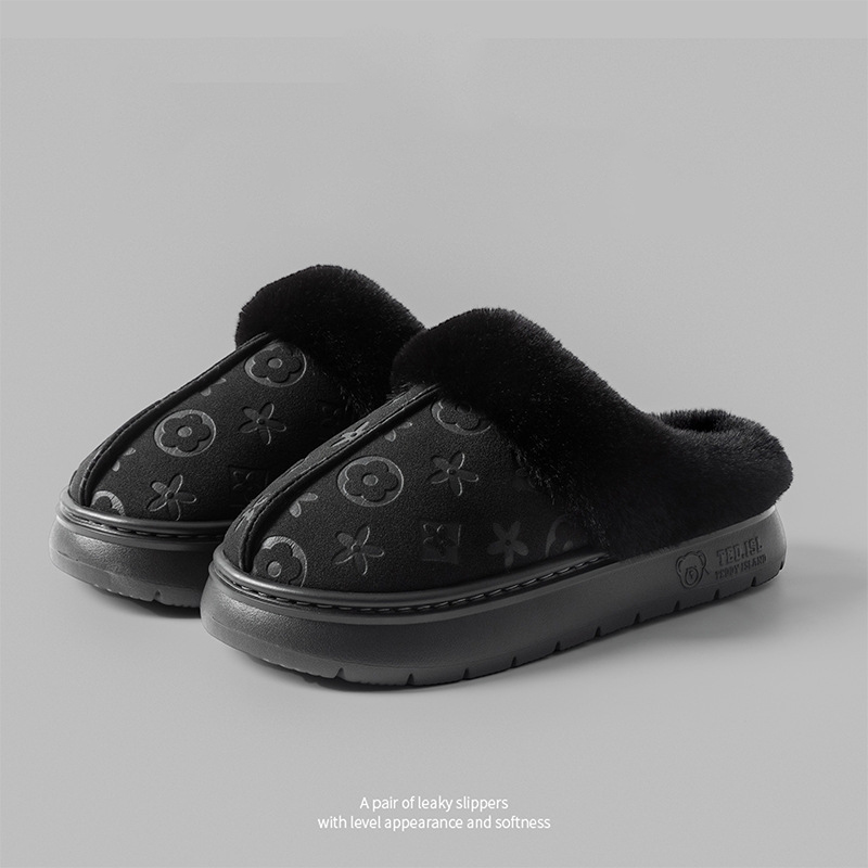 Designer shoes hot free shipping Winter New Shoes with Velvet Warmth Thick Bottom Cotton Shoes Outdoor Fashion Cotton Trailers