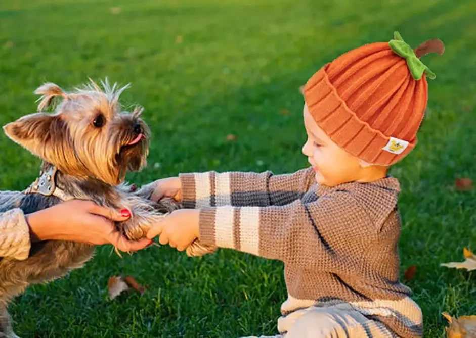 Winter Thick Knitted Beanie Hat for Infant Kids Toddler Boys Girls Soft Warm Cute Christmas Pumpkin Cap Z251029