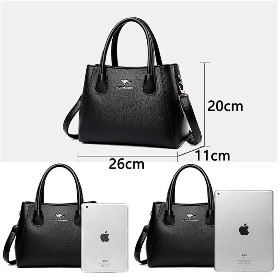 2 Layers Leather Luxury Handbags Women Bags Designer Handbags High Quality Small Casual Tote Bags For Women Shoulder Bag Winter J251025