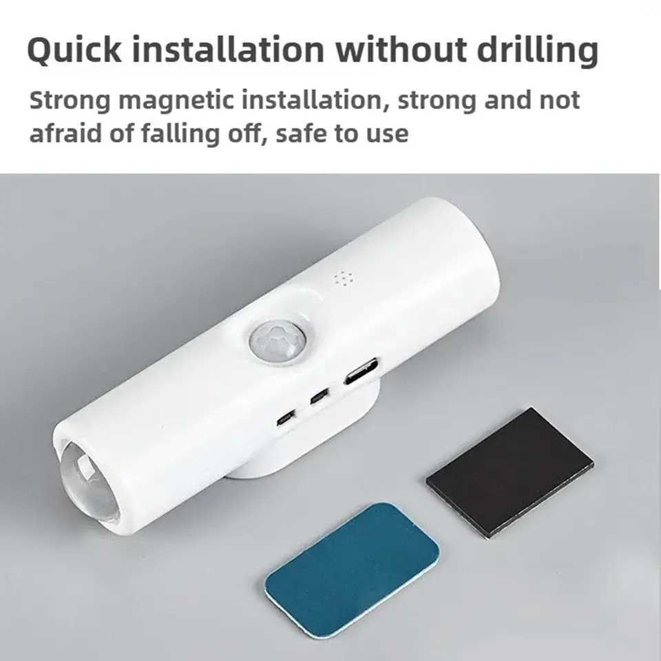 Usb Rechargeable Motion Sensor Led Night Light Wall Smart Lamp Rgb Wireless Stair Indoor Ambient Cordless Magnetic UpDown Decor C251124