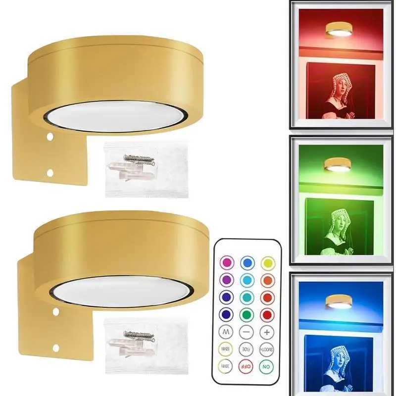 LED Magnetic Wall Sconce Lights Wall Mounted Lamp with Remote Control 13Color RGB Painting Art Display Light Dimmable C251124