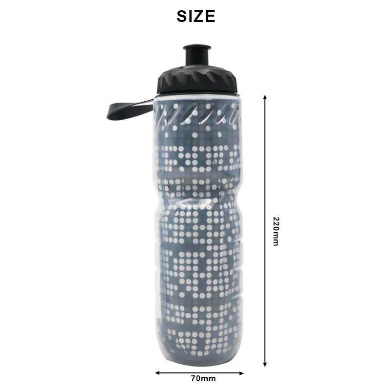 Bicycle Water Bottle Dual Layer Thermal Keep Hot Cold Portable MTB Road Bike Sport Water Bottle Outdoor Riding Cycling Equipment J250923