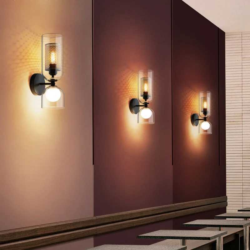Nordic Creative Double Glass Wall Lamp Minimalist Lamp for Bedroom Living Room Hotel Bedside Decor C251124